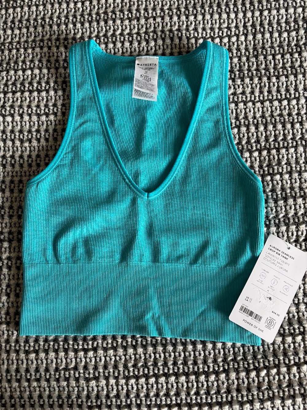 Athleta seamless crop rib tank top